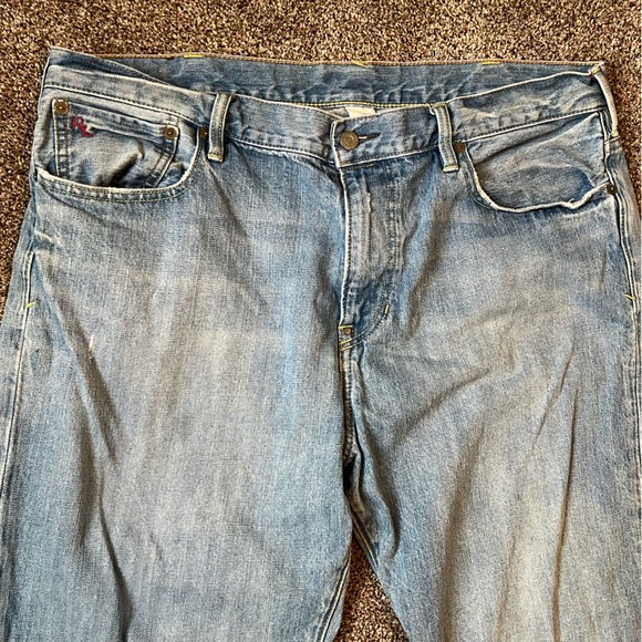 Men’s Polo Ralph Lauren Distressed Jeans size 38/34 Classic Fit Straight Leg RL - Picture 3 of 8